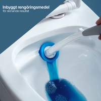 Toalettborste med engångssvampar & väggfäste – Hygieniskt rengöringssystem